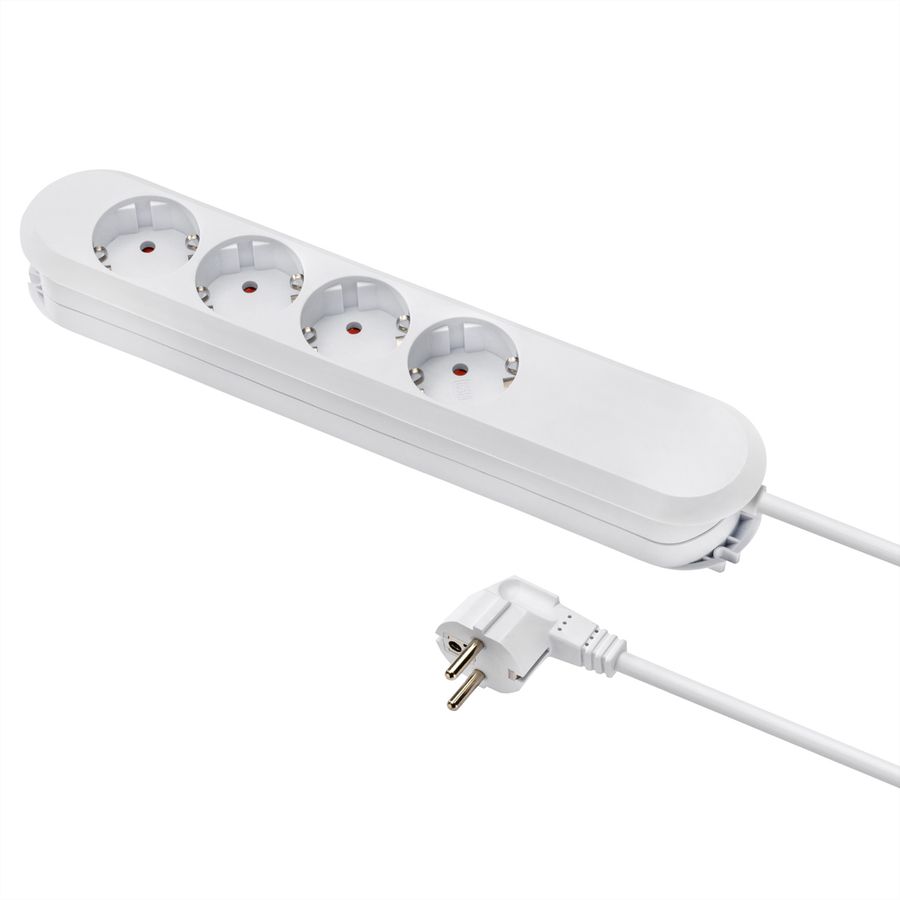 BACHMANN SMART Steckdosenleiste 4x Schutzkontakt, weiß, 1,5 m