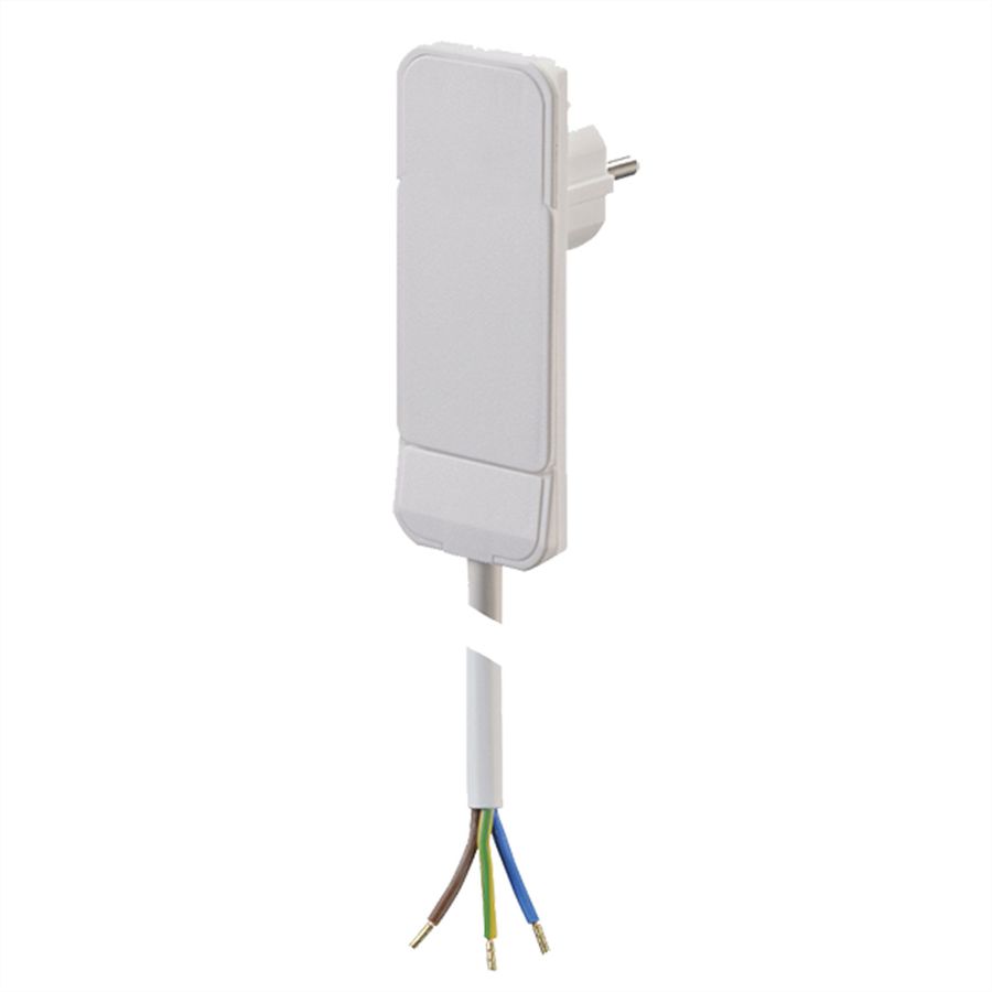 BACHMANN Flat Plug CEE7/7 weiss, 1,5m 10cm AEH