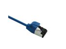 ROLINE U/FTP Patchkabel Kat.8 (Class I), slim, LSOH, Litzendraht, blau, 0,15 m
