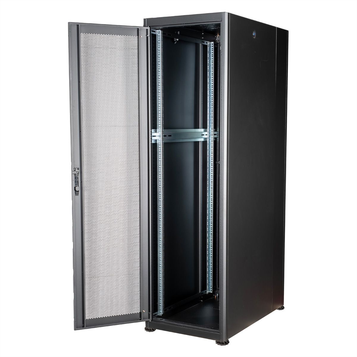 ROLINE 19-Zoll Serverschrank Basic 42 HE, 600x1000 BxT perforiert schwarz