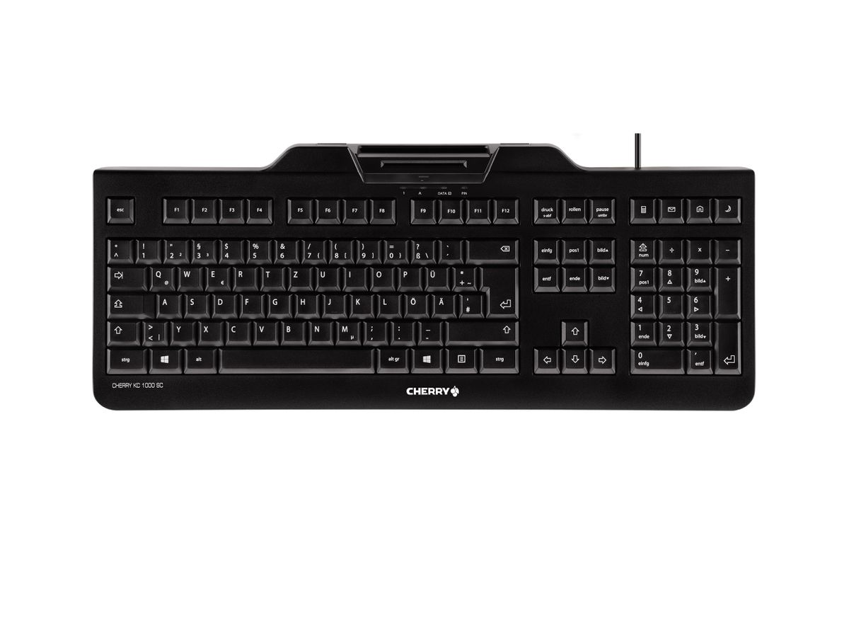 CHERRY KC 1000 SC Tastatur USB QWERTY UK Englisch Schwarz