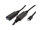 ROLINE USB 3.2 Gen 1 Aktives Repeater Kabel, Typ A - C, schwarz, 10 m