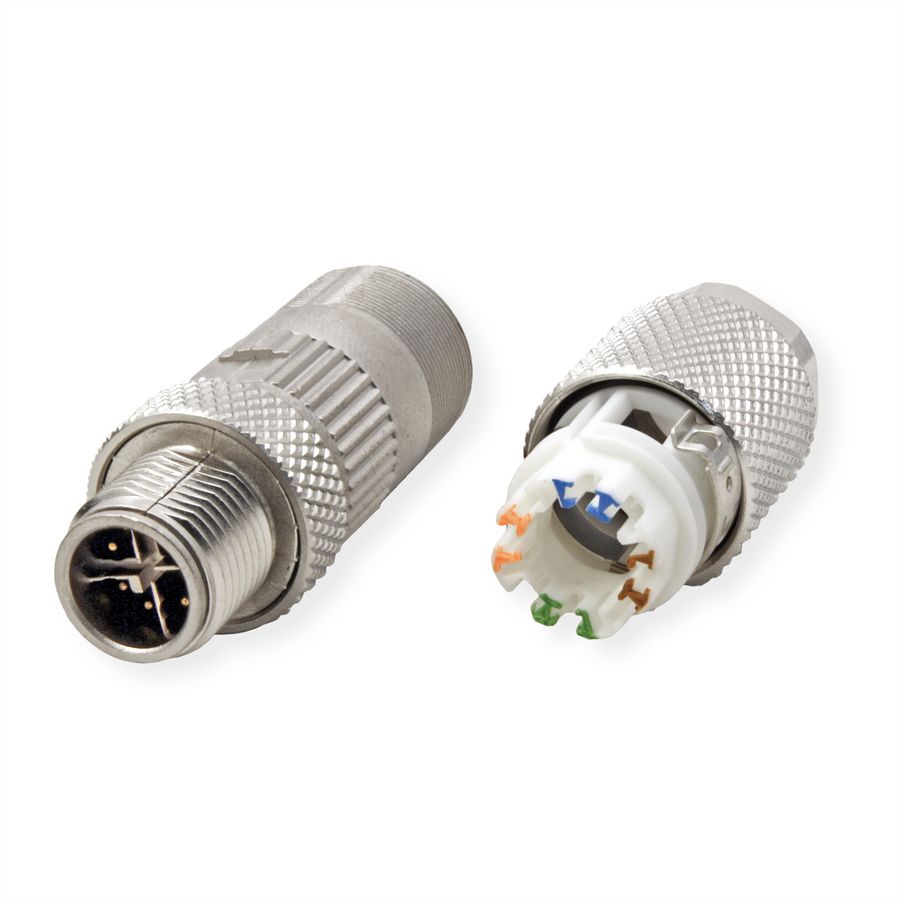 METZ CONNECT E-DAT M12 X-codiert, feldkonfektionierbarer Stecker
