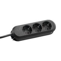 BACHMANN SMART Steckdosenleiste 3x Schutzkontakt, geschraubt, schwarz, 1,5 m
