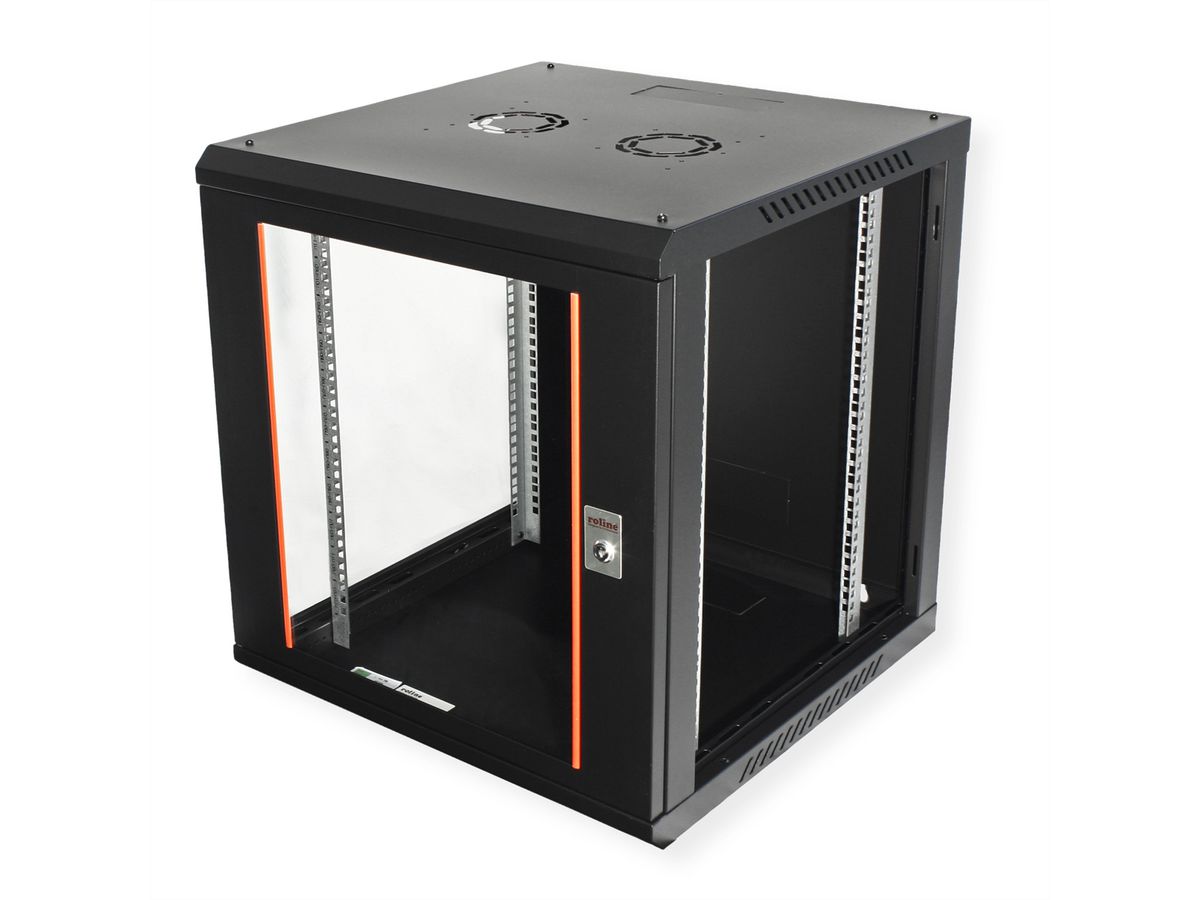 ROLINE 19-Zoll Wandgehäuse Basic Plus 12HE, 600x600 BxT schwarz