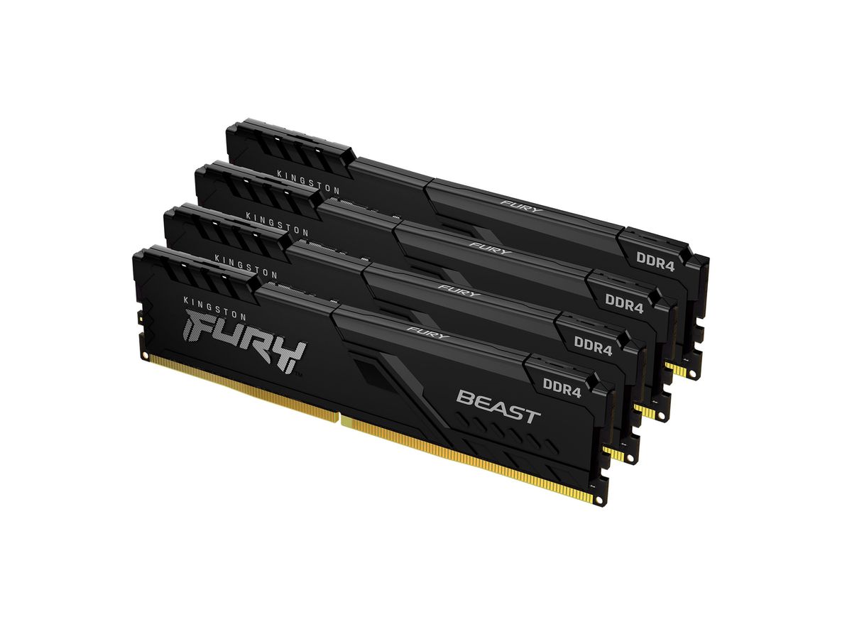 Kingston Technology FURY 32GB 3200MT/s DDR4 CL16 DIMM (4er-Kit) Beast Black