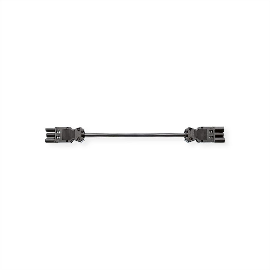 BACHMANN Geräteverlängerung GST18-3 Stecker/Kupplung, schwarz, 1 m