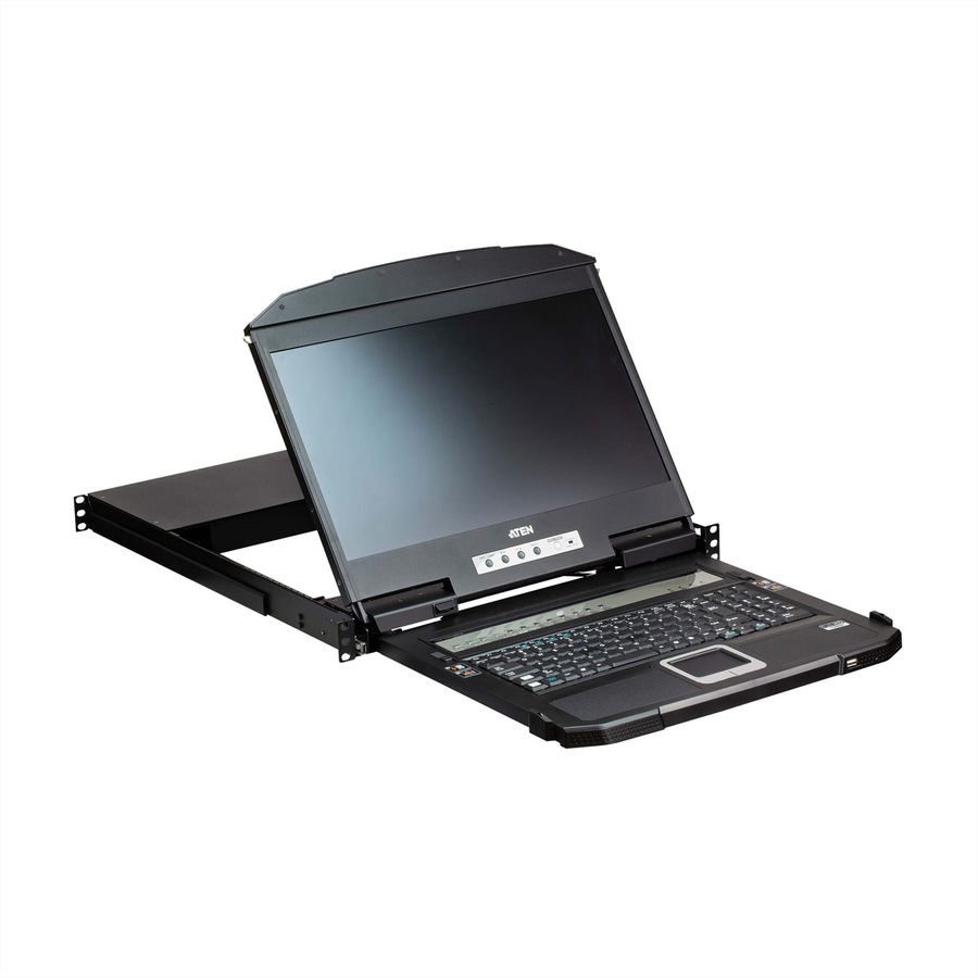 ATEN CL3884NW 4-Port Multi-View Dual Rail WideSceen LCD KVM, ES-Layout