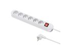 BACHMANN SMART Steckdosenleiste 6x Schutzkontakt, Schalter, weiß, 5 m
