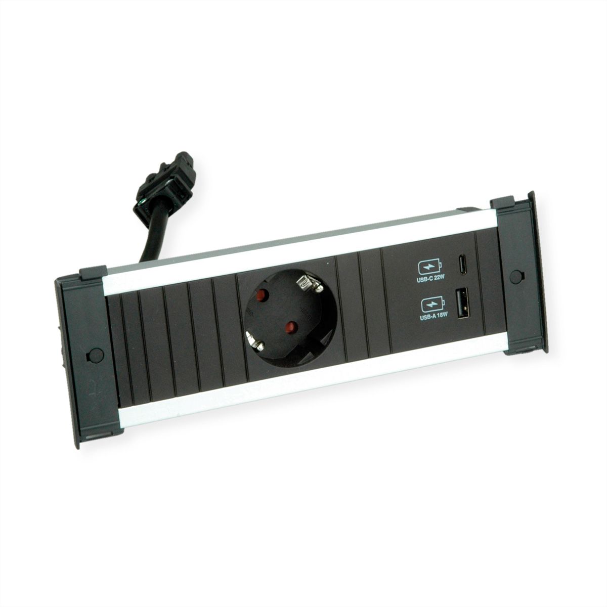 BACHMANN KAPSA S 1xCEE7/3, 1xUSB A/C 22W 0,2m GST18
