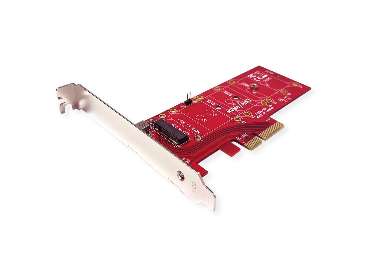 ROLINE PCIe 4.0 x4 3.3V5A Host Adapter für PCIe-NVMe M.2 110mm SSD