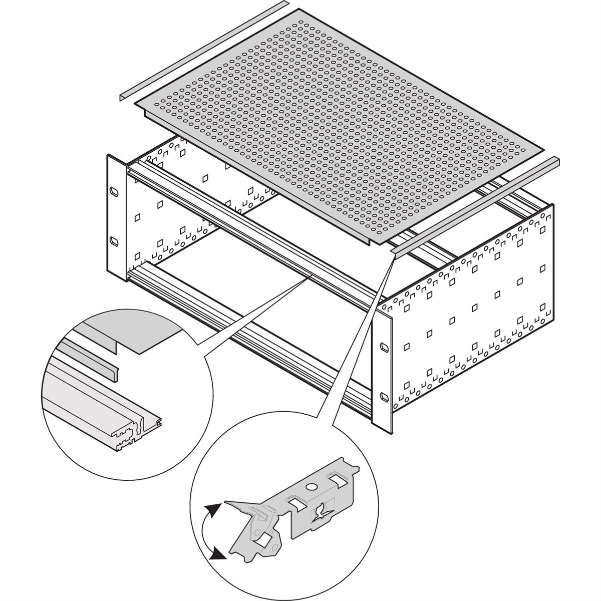 SCHROFF Abdeckblech, universal für spezielle Leiterkartentiefen - ABDECKBLECH EMC 42TE 295T 2ST