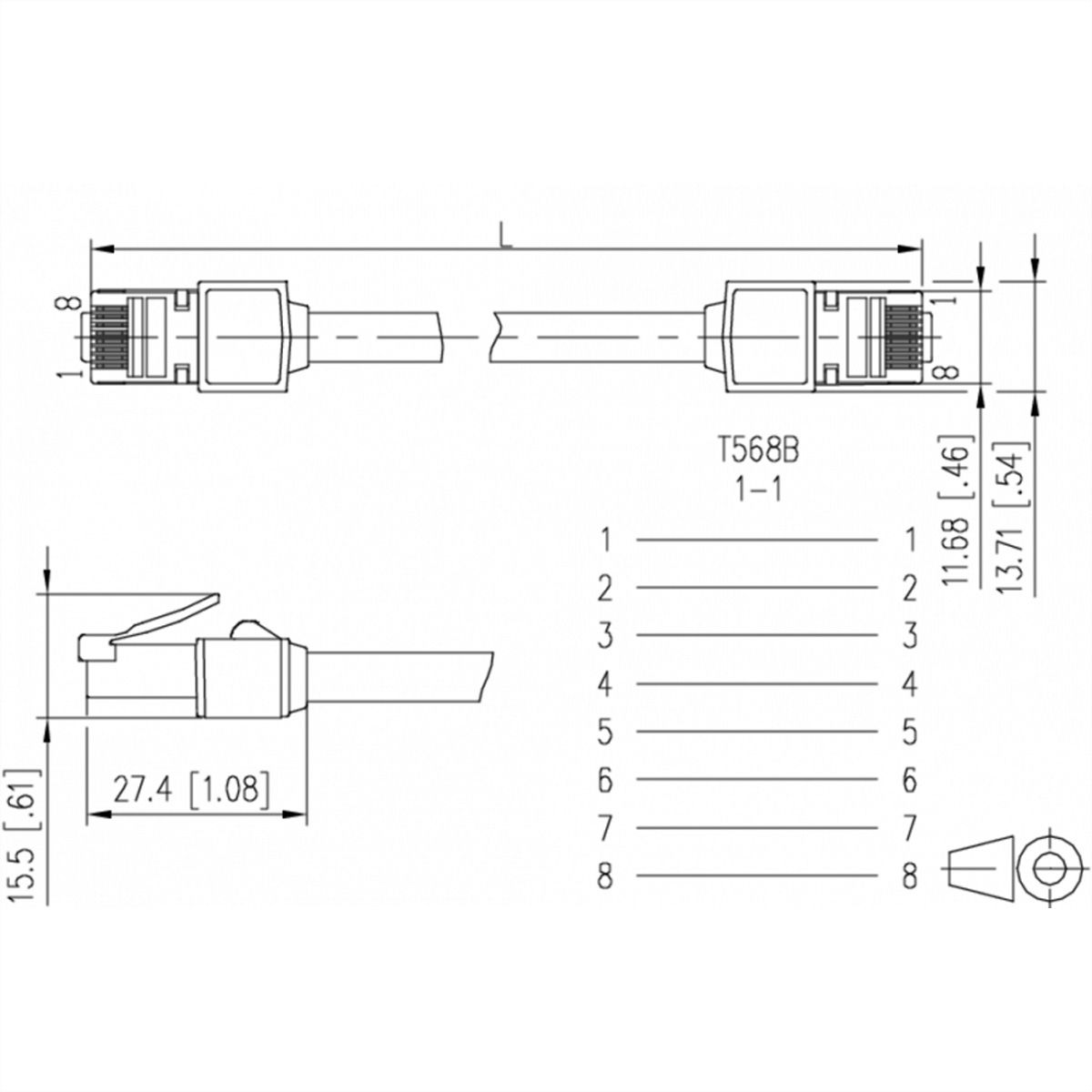 METZ CONNECT Patchkabel Cat.6 (Class E) S/FTP, Ultraflex500 VoIP, AWG 26, LSOH, weiß, 1 m
