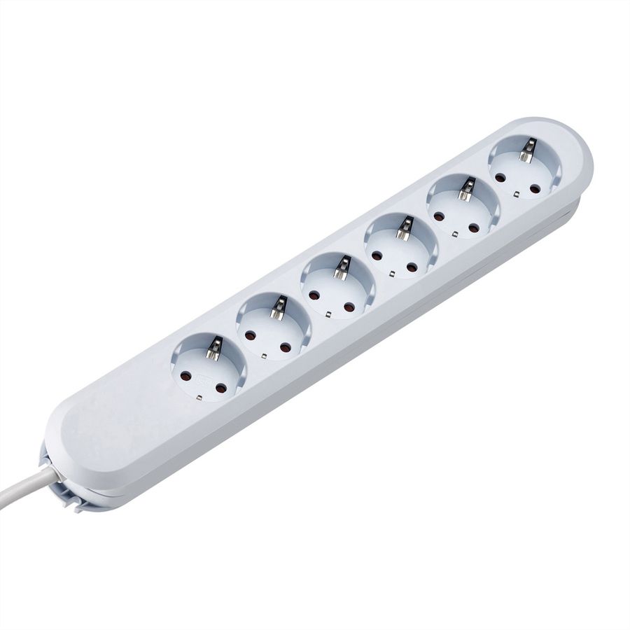 BACHMANN SMART Steckdosenleiste 6x Schutzkontakt, weiß, 1,5 m
