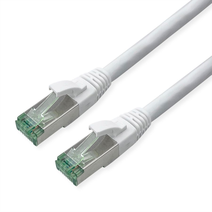 ROLINE RM Patchkabel Cat.6A S/FTP (PiMF), weiß, 10 m