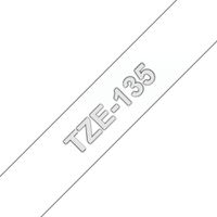 Brother TZE-135 Etiketten erstellendes Band Weiss auf Transparent