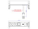 BACHMANN DESK2 white 2xP40 1xSchalter 1xUSB A/C 22W 0,2m GST18, ws