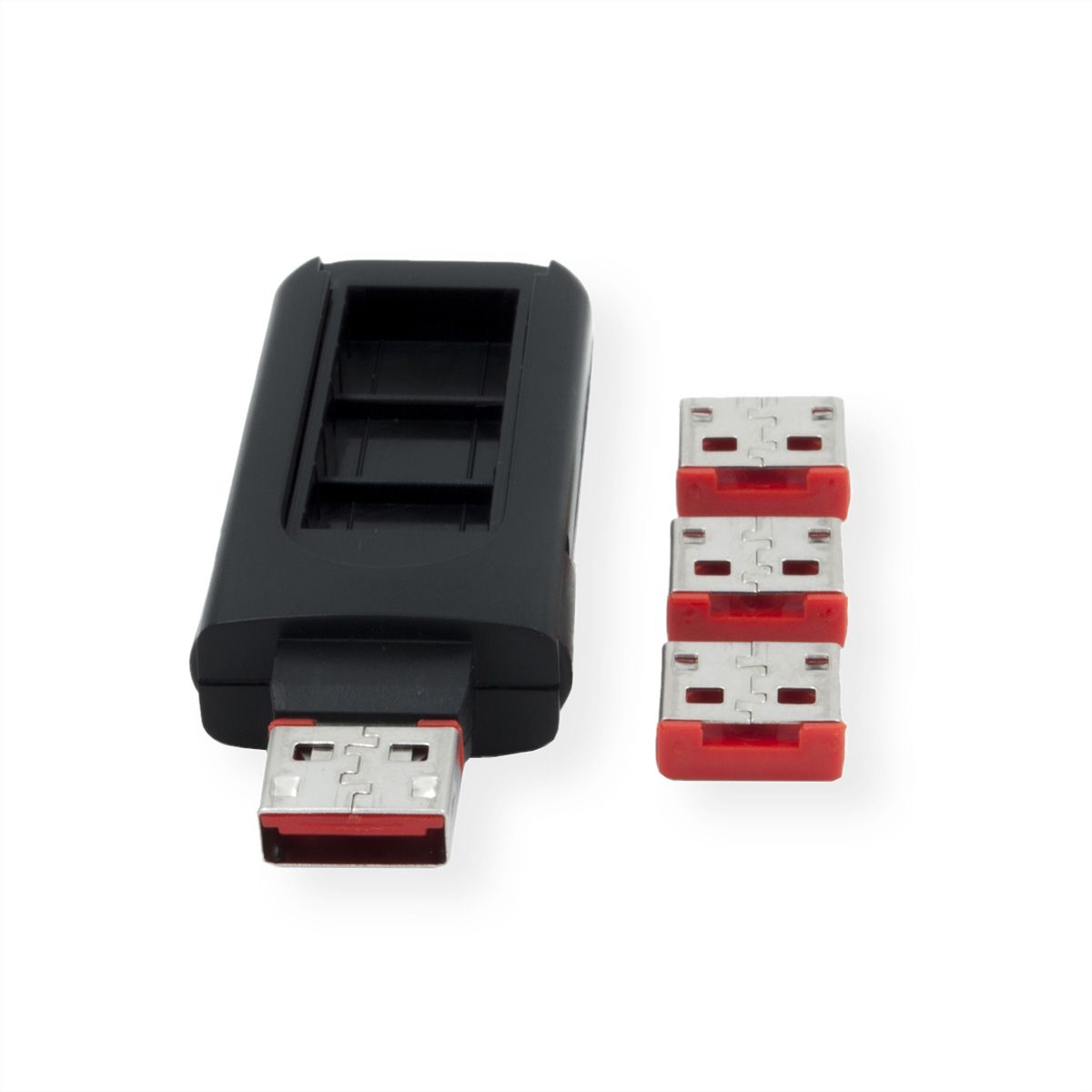 EXSYS EX-1114-R, 4x USB Schloss, 1x Schlüssel