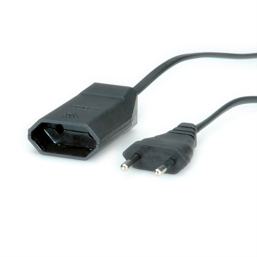 BACHMANN Euro-Verlängerung 230V/2,5A, schwarz, 3 m