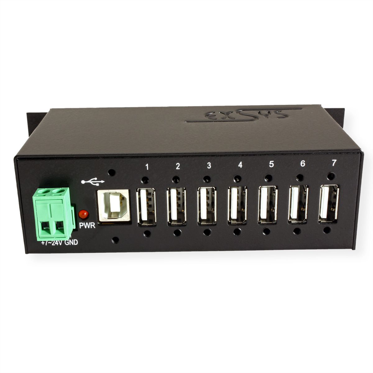 EXSYS EX-1177HMV USB 2.0 Hub Metall 7-Port