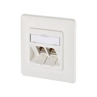 METZ CONNECT Dose UP/2 reinweiss E-DAT Modul 2 Ports, Cat.6 (Class E)