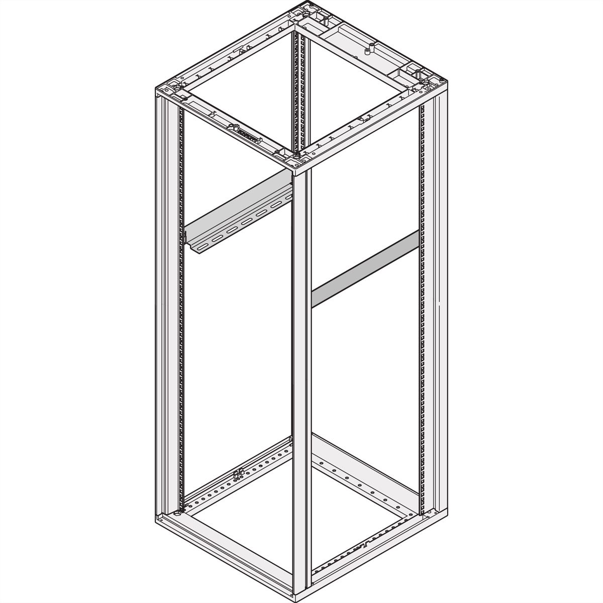 SCHROFF Gleitschiene - 19"GLEITSCHIENEN-SET 800T 2X