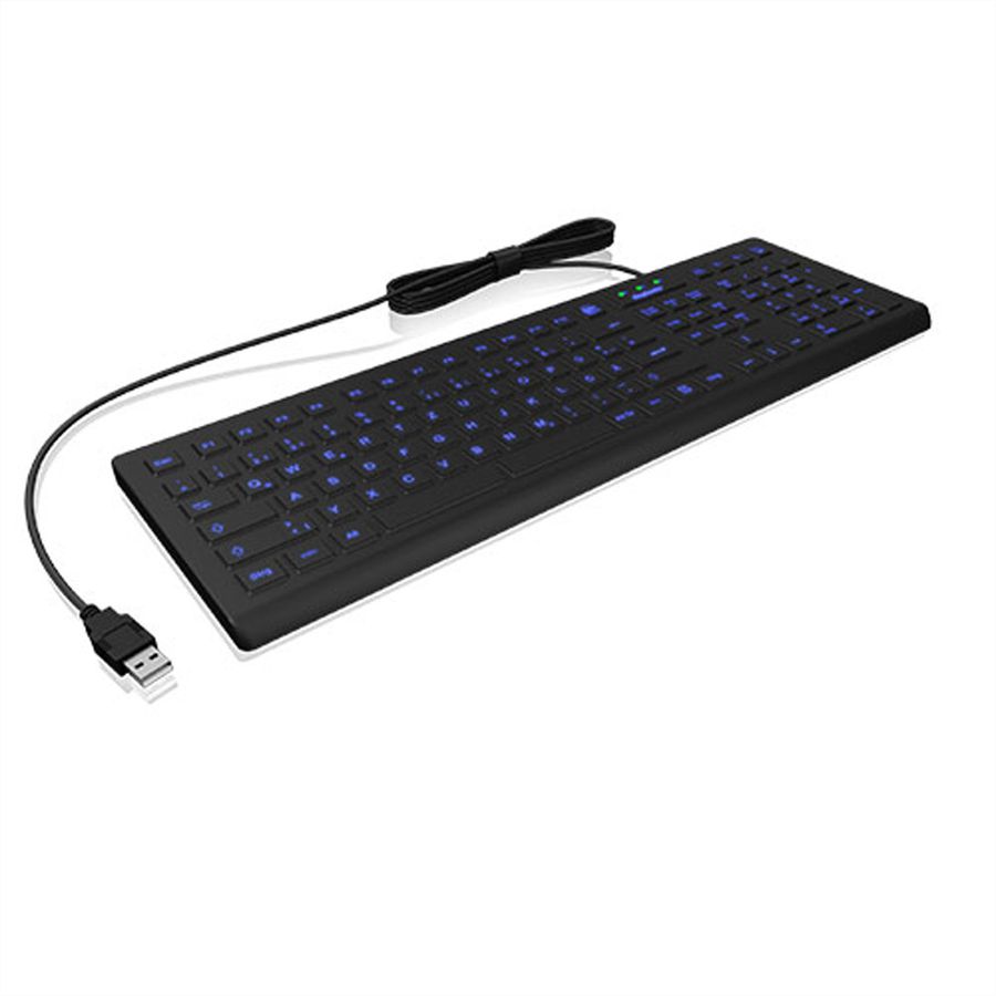 KeySonic KSK-8031INEL-B Hygienetastatur Full-Size Industrietastatur schwarz