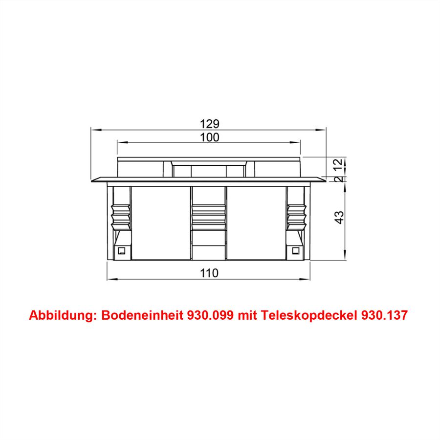 BACHMANN Easy-Outlet-Teleskopdeckel, schwarz
