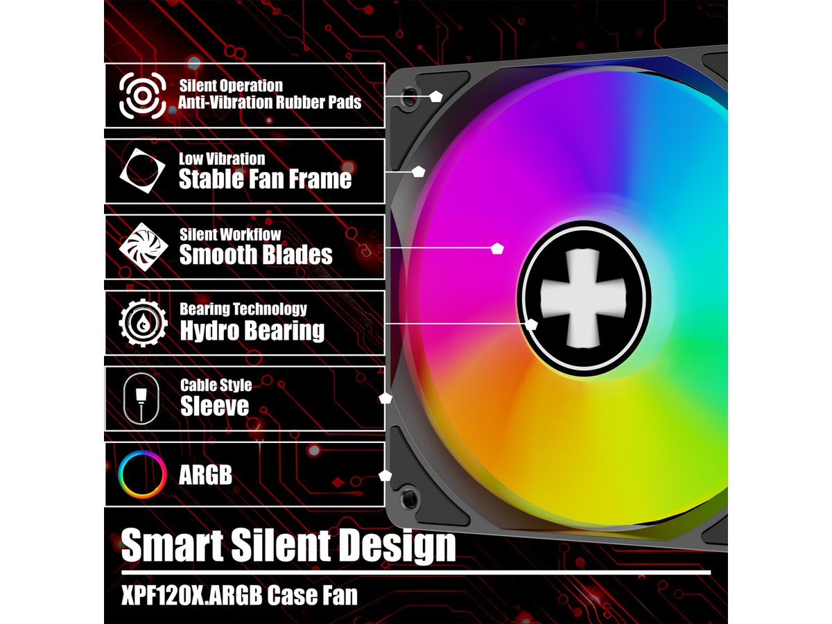 XILENCE Performance X XF083, 120mm ARGB LED Lüfter