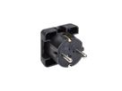 BACHMANN Schutzkontaktstecker, schwarz flach