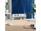 BACHMANN DESK2 ALU WHITE 2xCEE7/3 1xUSB A/C 22W 0,2m GST18