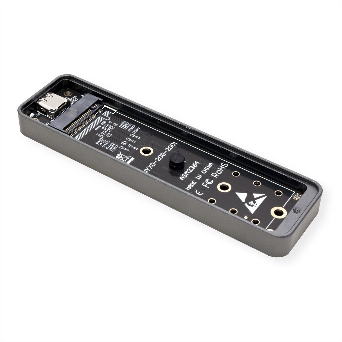 VALUE Externes SSD-Gehäuse, M.2, NVMe zu USB 3.2 Gen 2x2, Typ C