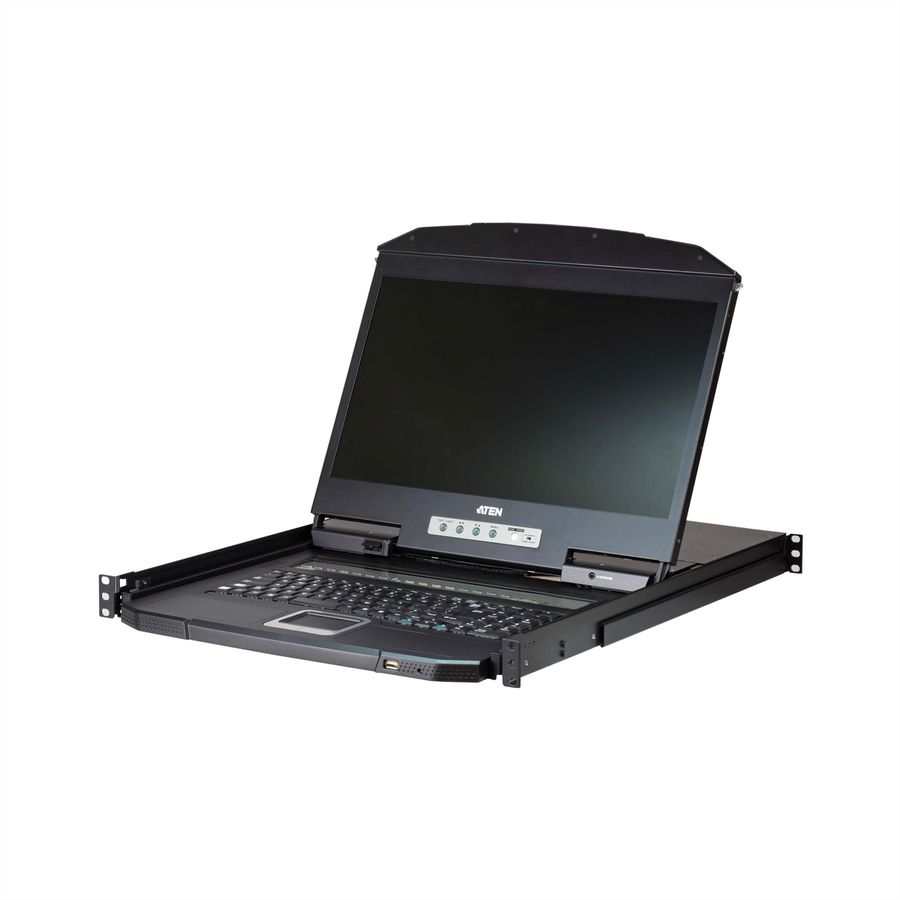 ATEN CL3108NX KVM-Switch, 18,5Zoll TFT, VGA, PS/2-USB, 8 Port, ES-Layout