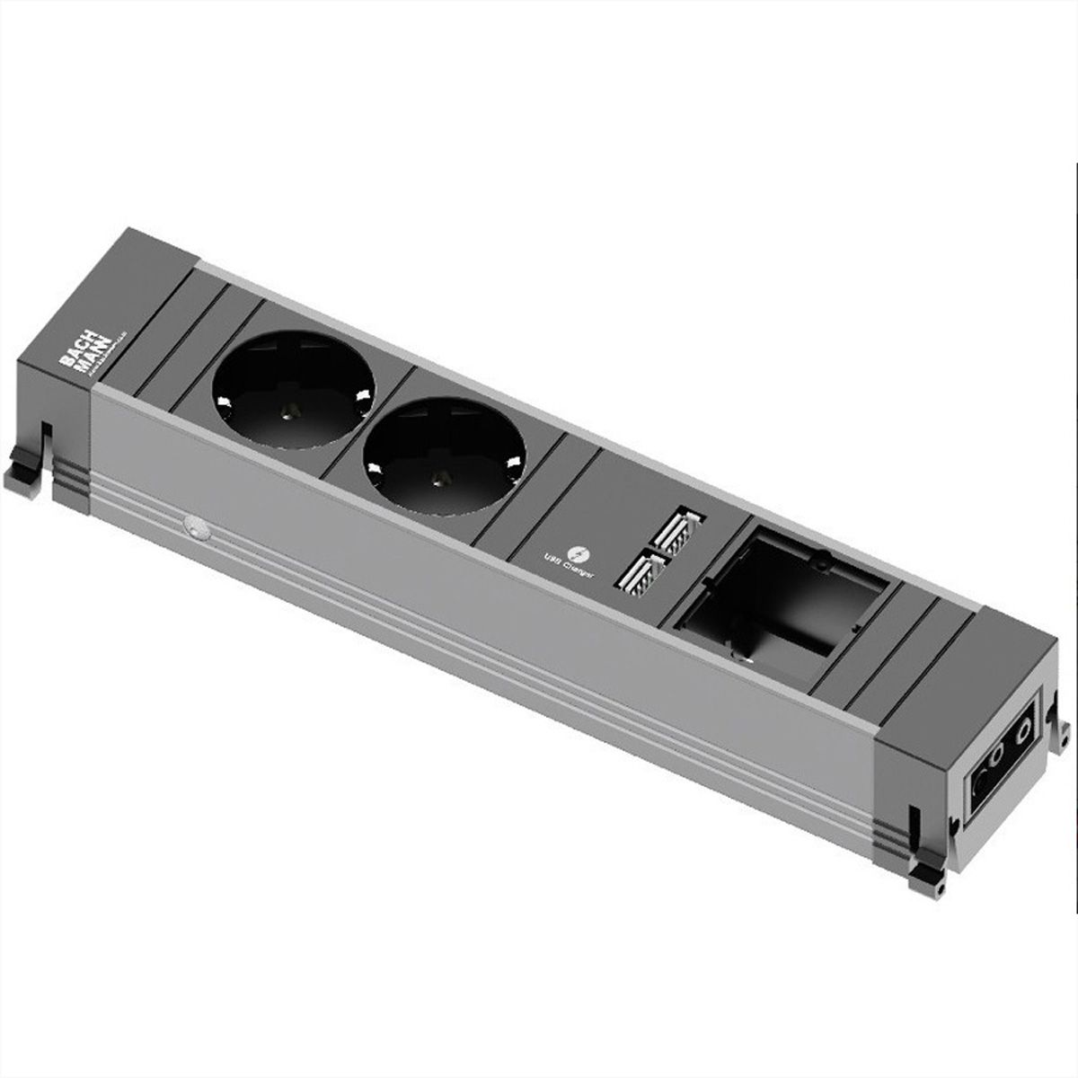 BACHMANN CONFERENCE TOP FRAME Medium Einsatz, 2x Schutzkontakt, 2x USB Charger, 1x ABD