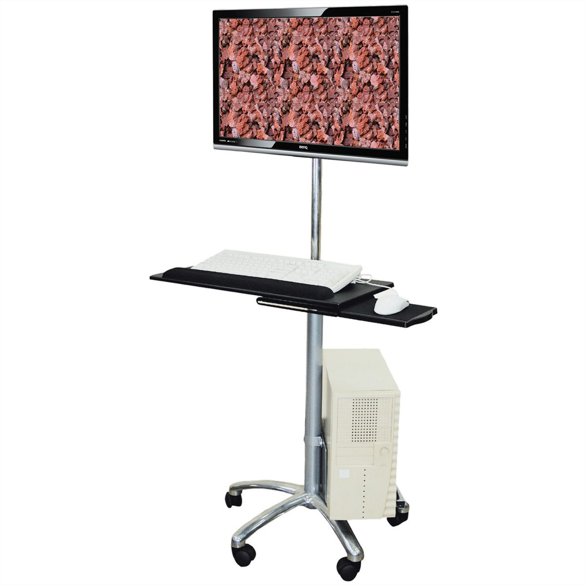 VALUE PC/LCD-Rollständer, höhenverstellbar, bis 10 kg