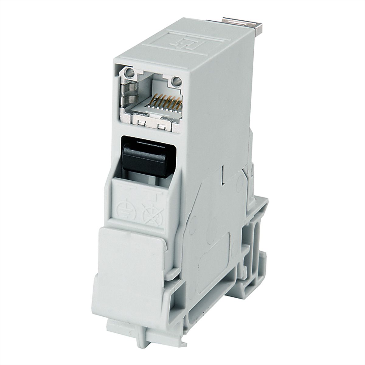TELEGÄRTNER STX Tragschienen-Verbinder, RJ45 Modul A Cat.6A (ISO/IEC)