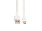 ROLINE USB 2.0 Kabel, USB A ST - Micro USB B ST, weiß, 1 m