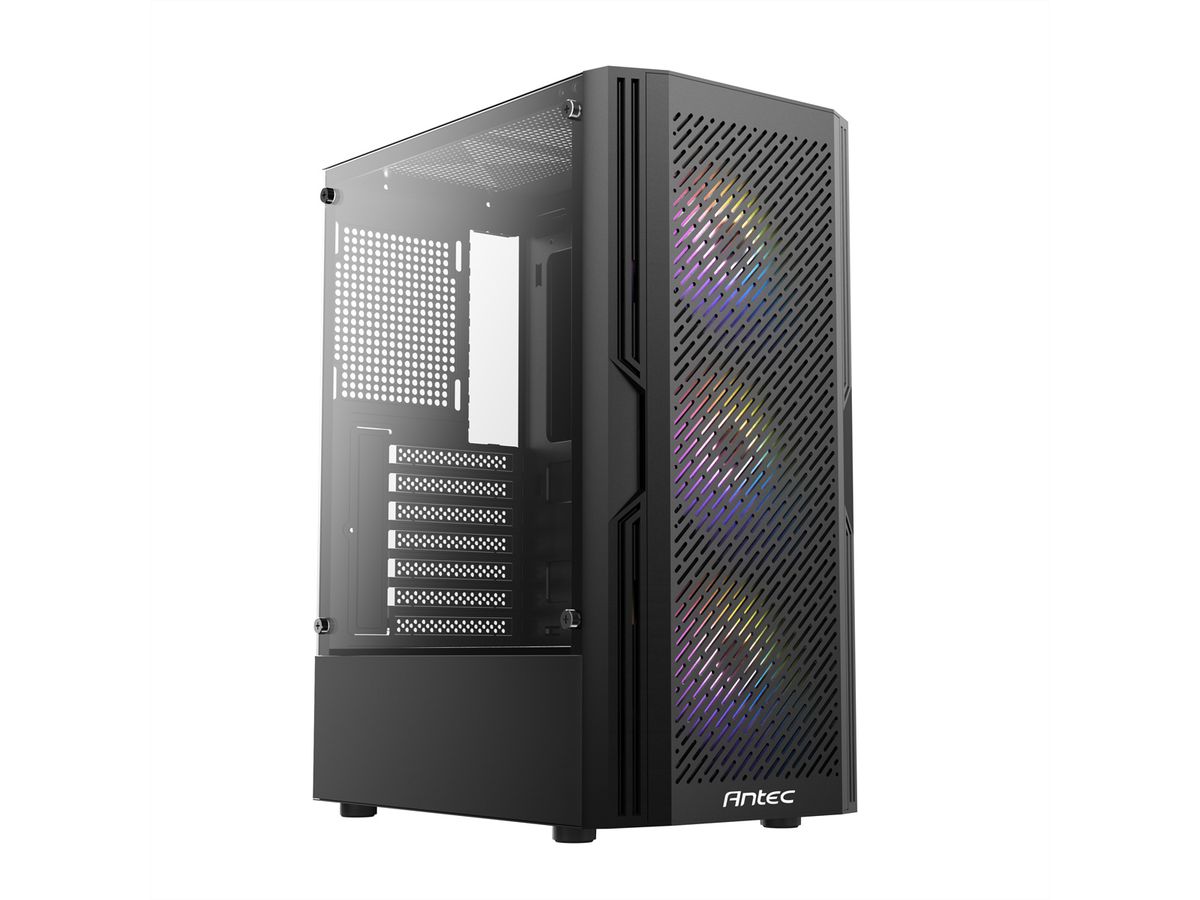 ANTEC AX20 PC Gehäuse Midi Tower Gaming Black ATX, schwarz