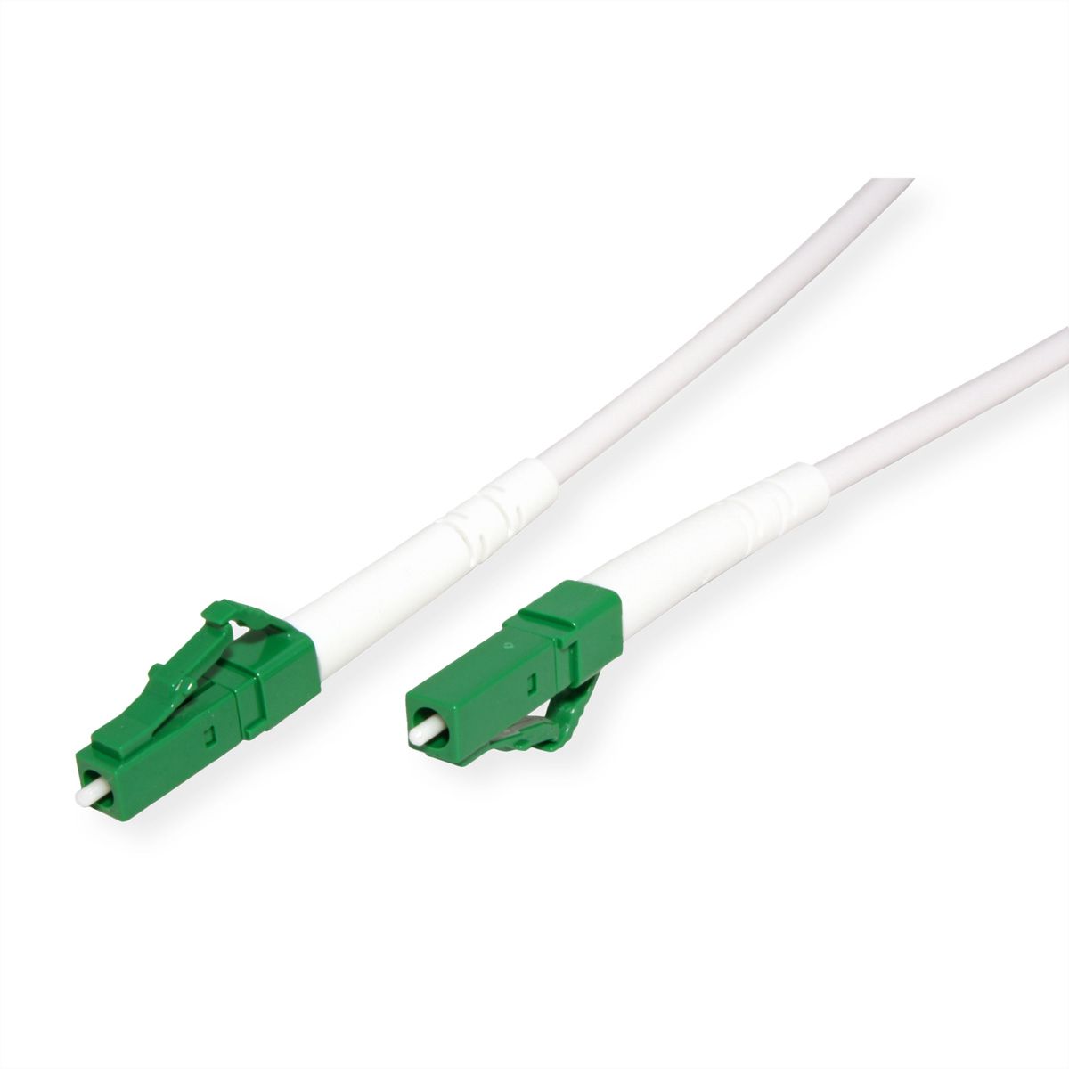 ROLINE Glasfaserkabel 9/125 µm OS2, LC/LC, APC, stahlarmiert, simplex, LSOH, weiß, 3 m