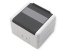 TELEGÄRTNER Gehäuse AP IP44,75x86x58, grau, mit Mont-Einsatz für 2xAMJ-Modul