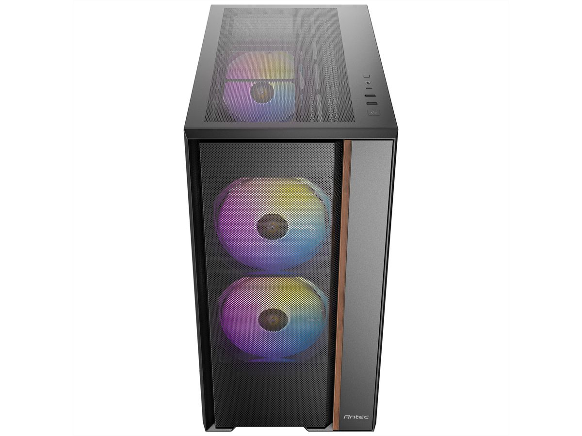 ANTEC FLUX Rear ATX/Micro-ATX/ITX Midi Tower PC Gehäuse , schwarz