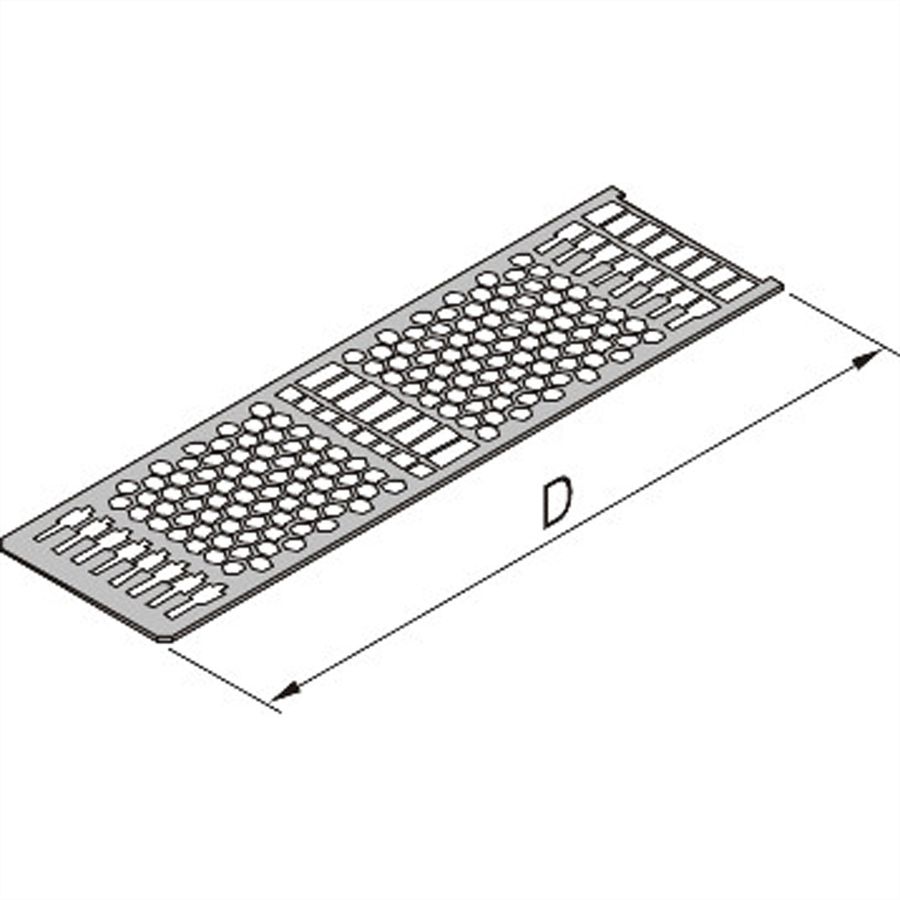 SCHROFF Deckblech für Kassetten - KAS DECKBLECH FS 12TE 167T