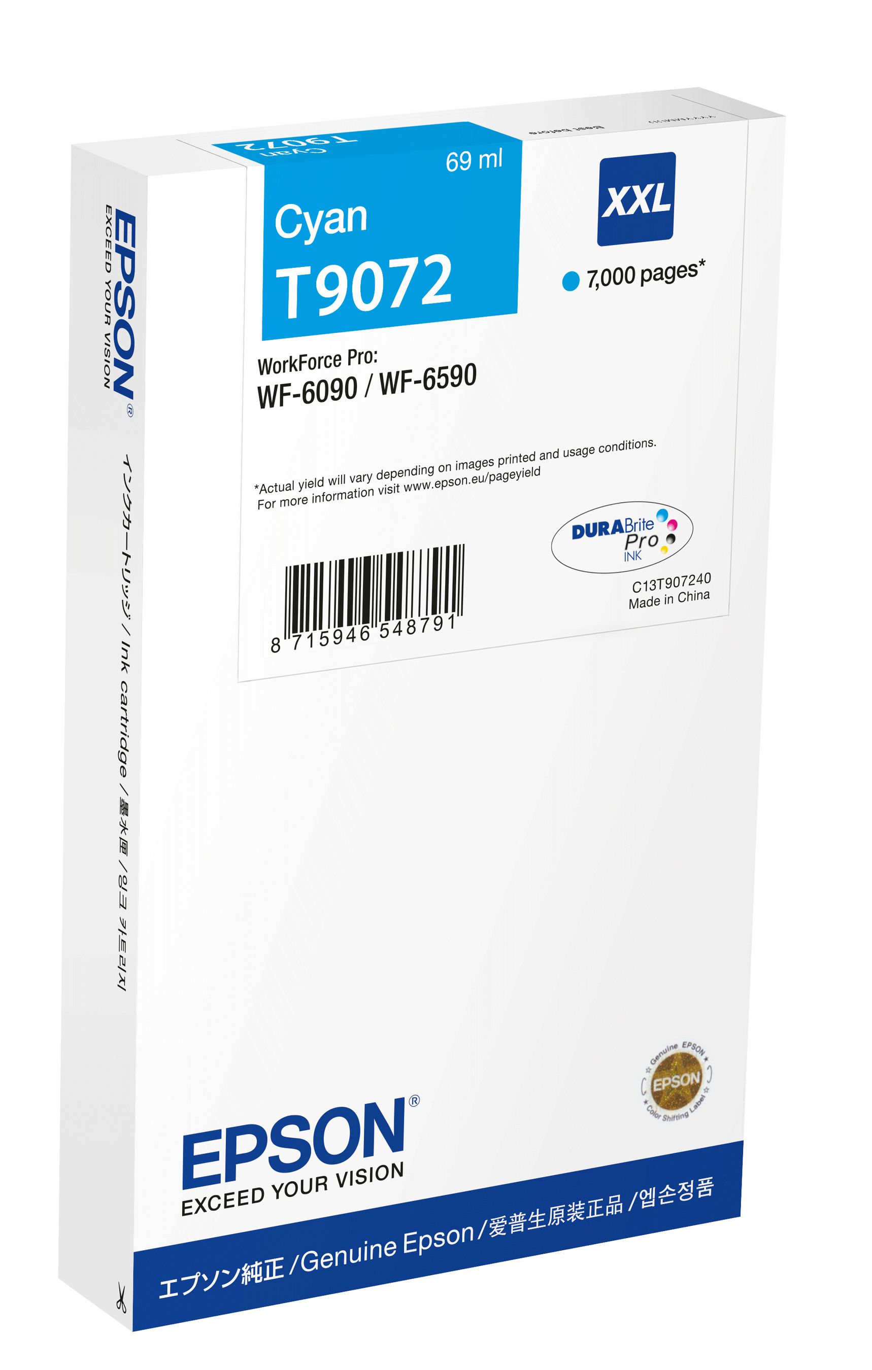Epson C13T90724N Druckerpatrone 1 Stück(e) Original Extrahohe (Super-) Ausbeute Cyan