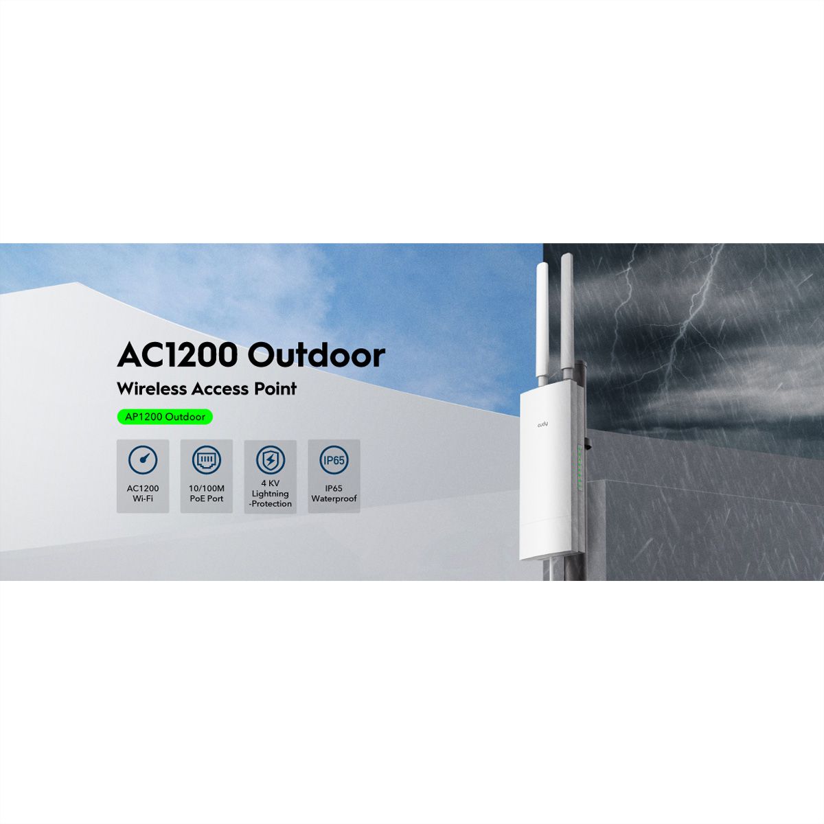 CUDY AP1200 Outdoor WiFi Access Point AC1200