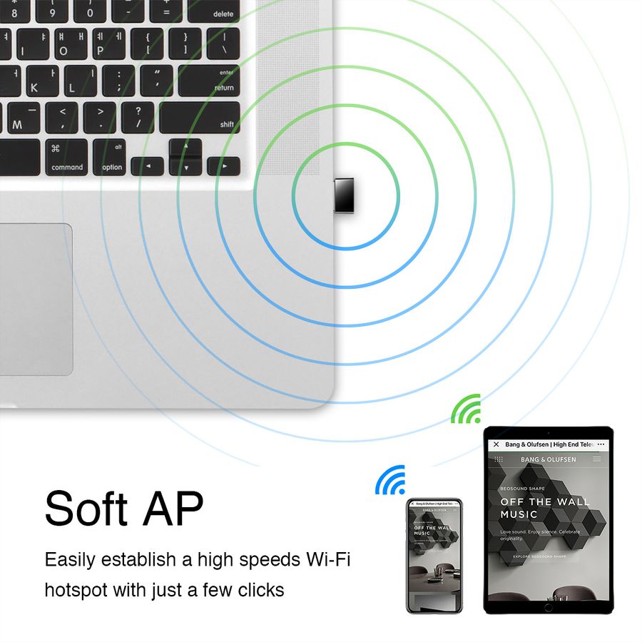 CUDY WU650 AC650 Wi-Fi Mini USB Adapter