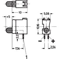 SCHROFF Einfach-LED, kurze Bauform, x 3,2 mm - LEUCHTDIODE 3,2 GN 1.EBENE