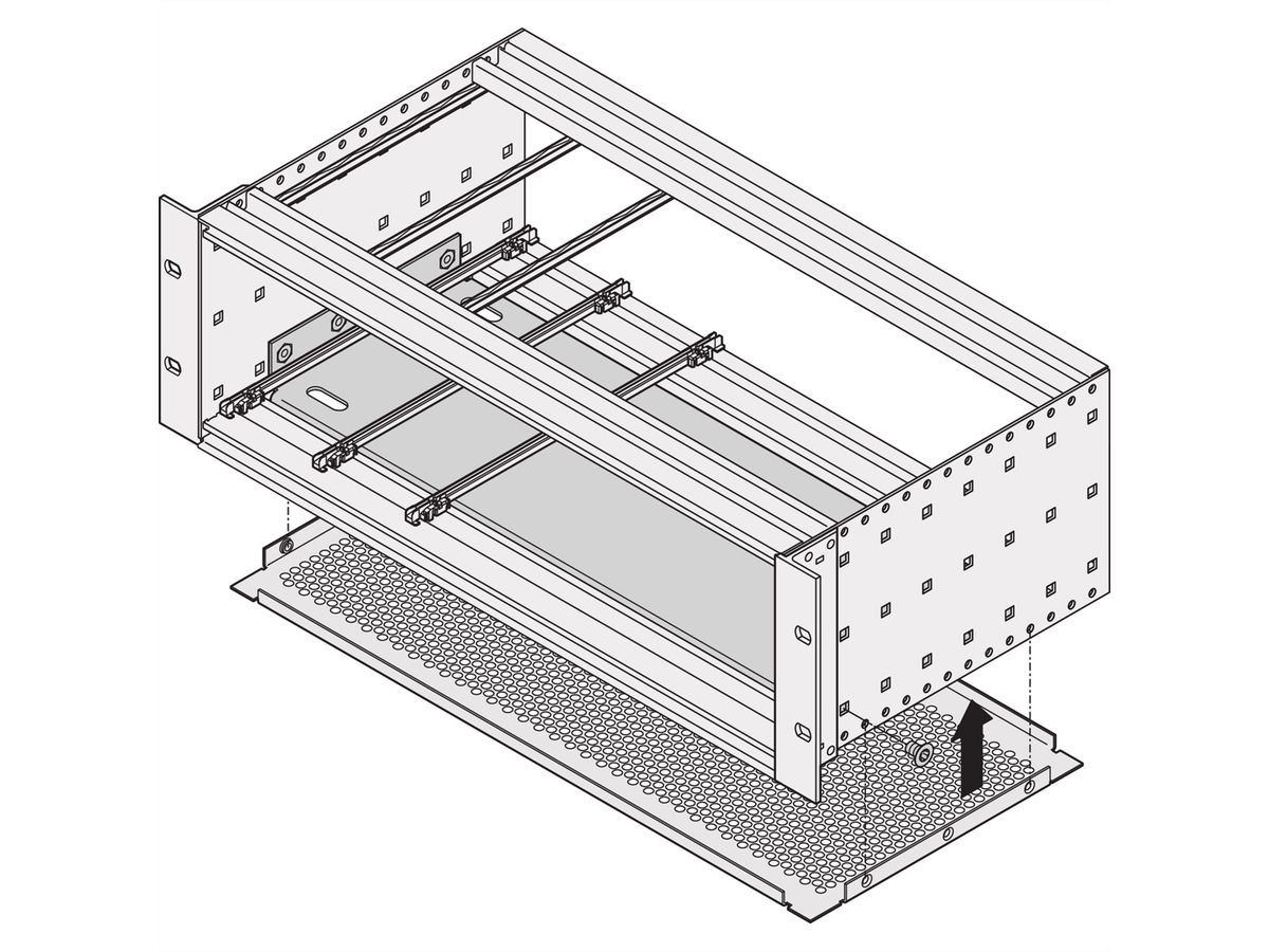 SCHROFF Montageplatte für Abdeckbleche - MONTAGEPLATTE 42TE 160T