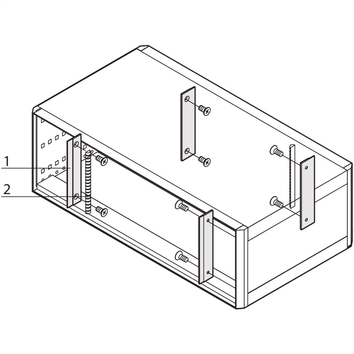 SCHROFF EMV-Dichtung Frontplatte / Rückwand - Seitenwand - EMC-TRAEGERLEISTE 2HE FPL-SW