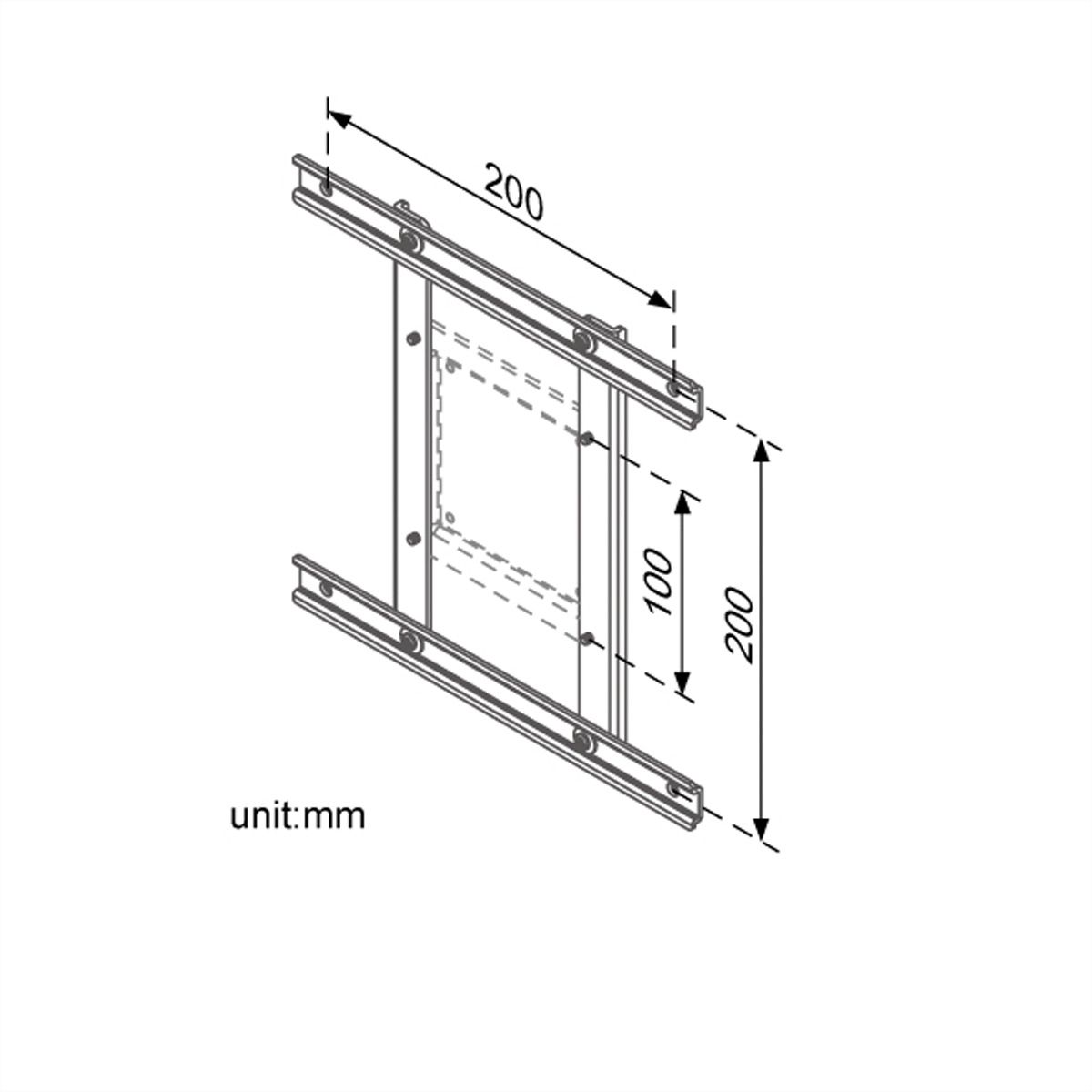 ROLINE VESA-Adapter 100x100 - 200x200, variabel