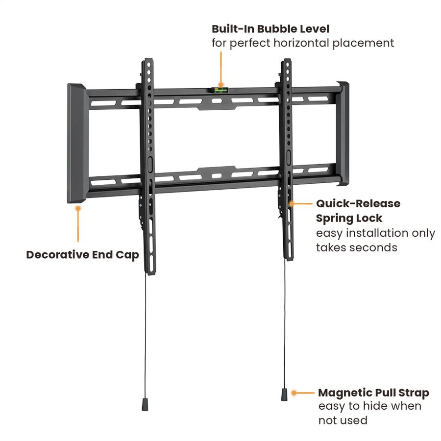 VALUE TV-Wandhalterung, fest, 37-80 Zoll, bis 75 kg
